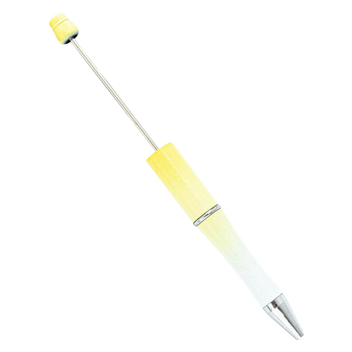 Durable Plastic Pen with Bead Decoration Option 4