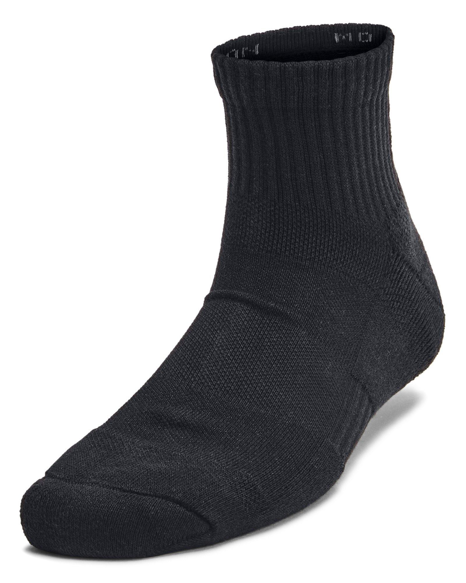 UA Training Cotton Kids' 6-Pack Quarter Socks, custom athletic wear with logo imprint 4