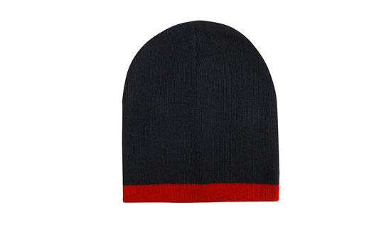 Roll Down Two Tone Acrylic Beanie - Toque 2