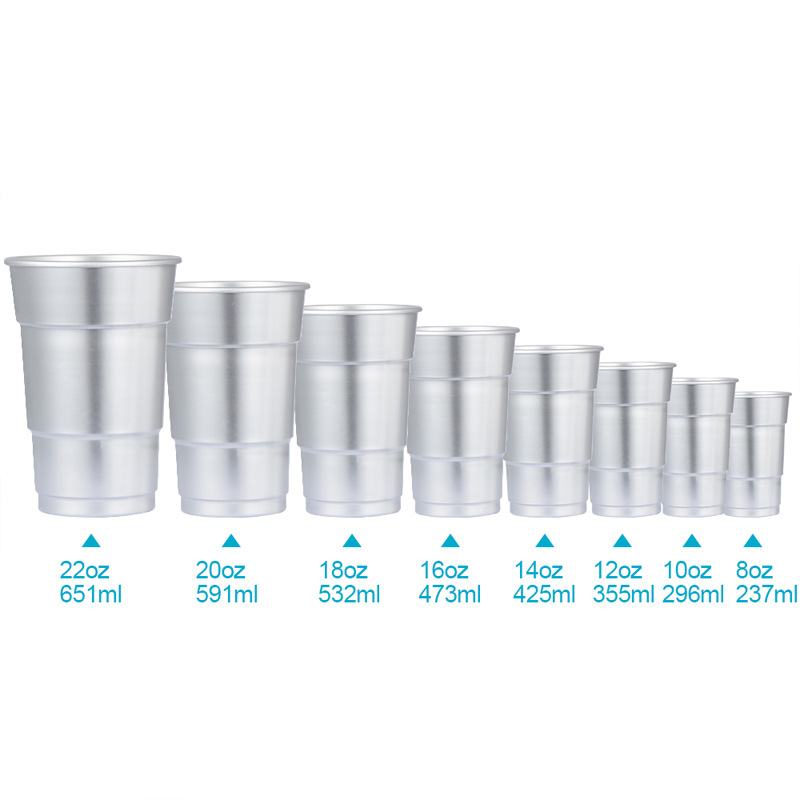 Aluminum cup recyclable 2