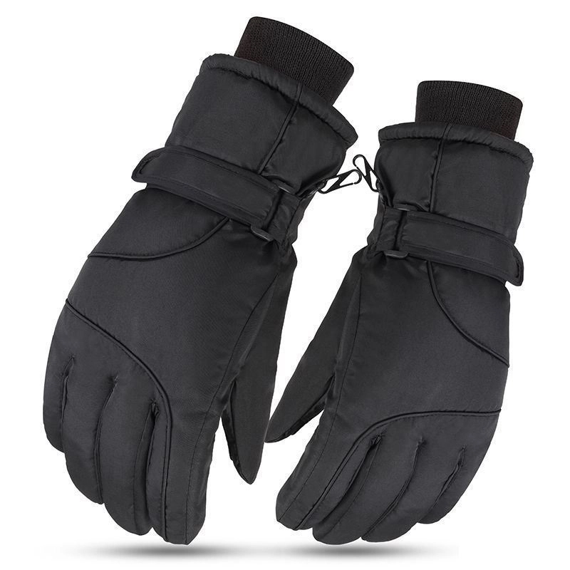 Winter Insulated Thicker Leather Gloves for Skiing Cycling 3