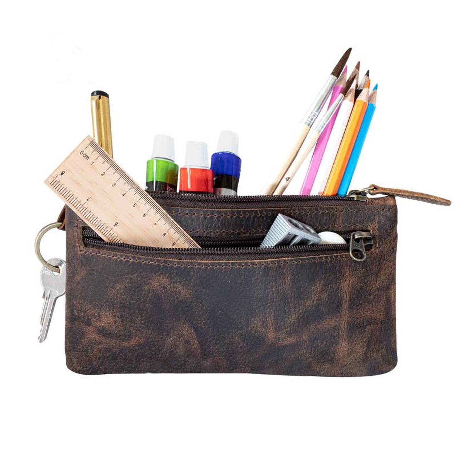 Leather Pencil Case Pouch 2
