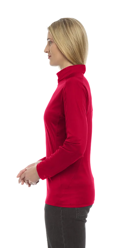 Ladies' Wicking L/S Solid Zip Pullover, custom hoodie or sweatshirt with logo imprint 33