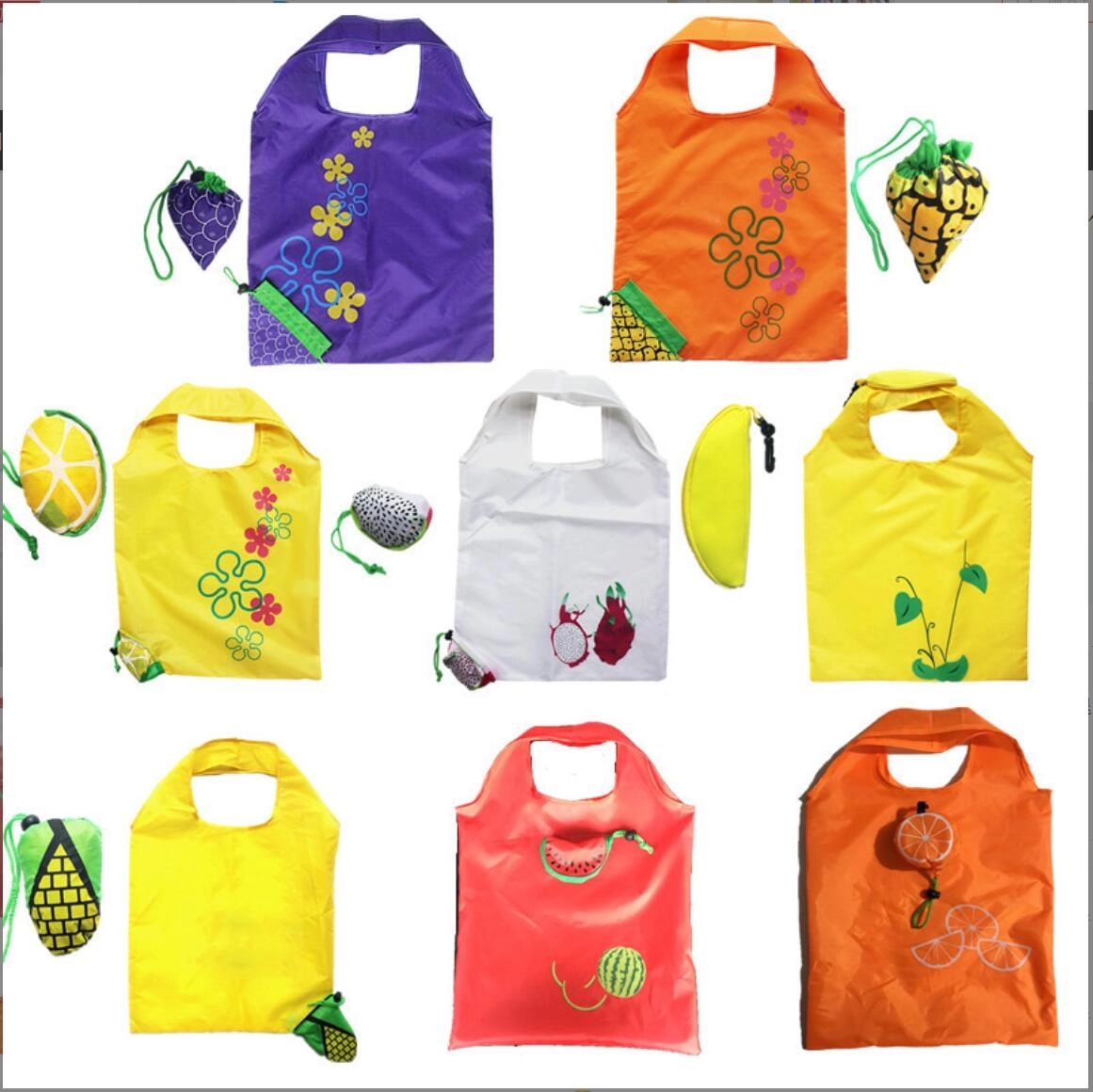 Fold Pull Cord Shopping fruit Bag 2