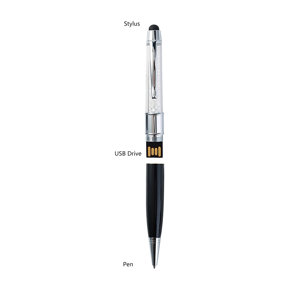 Diamonds 4GB USB Drives Metal Pen With Stylus 2