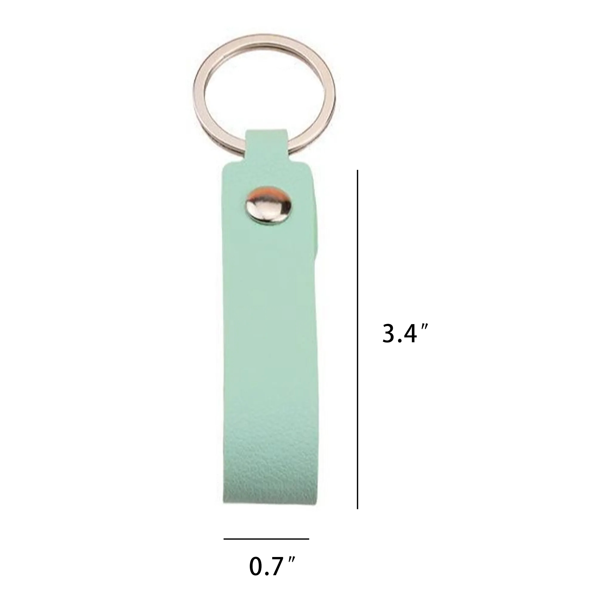 Strip Shaped Leather Keychain 4