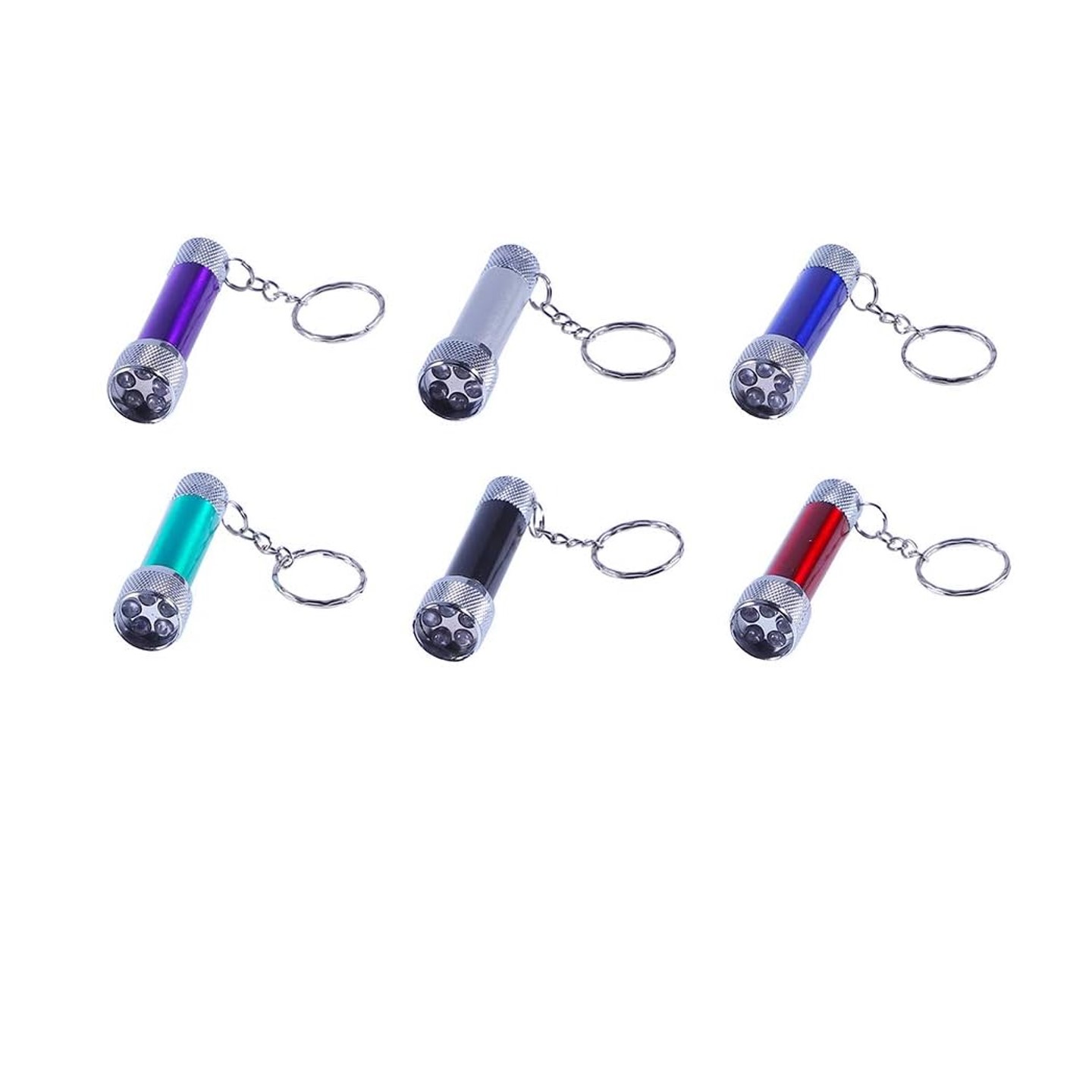 Aluminum Mini 5 LED Flashlights Keychain 4