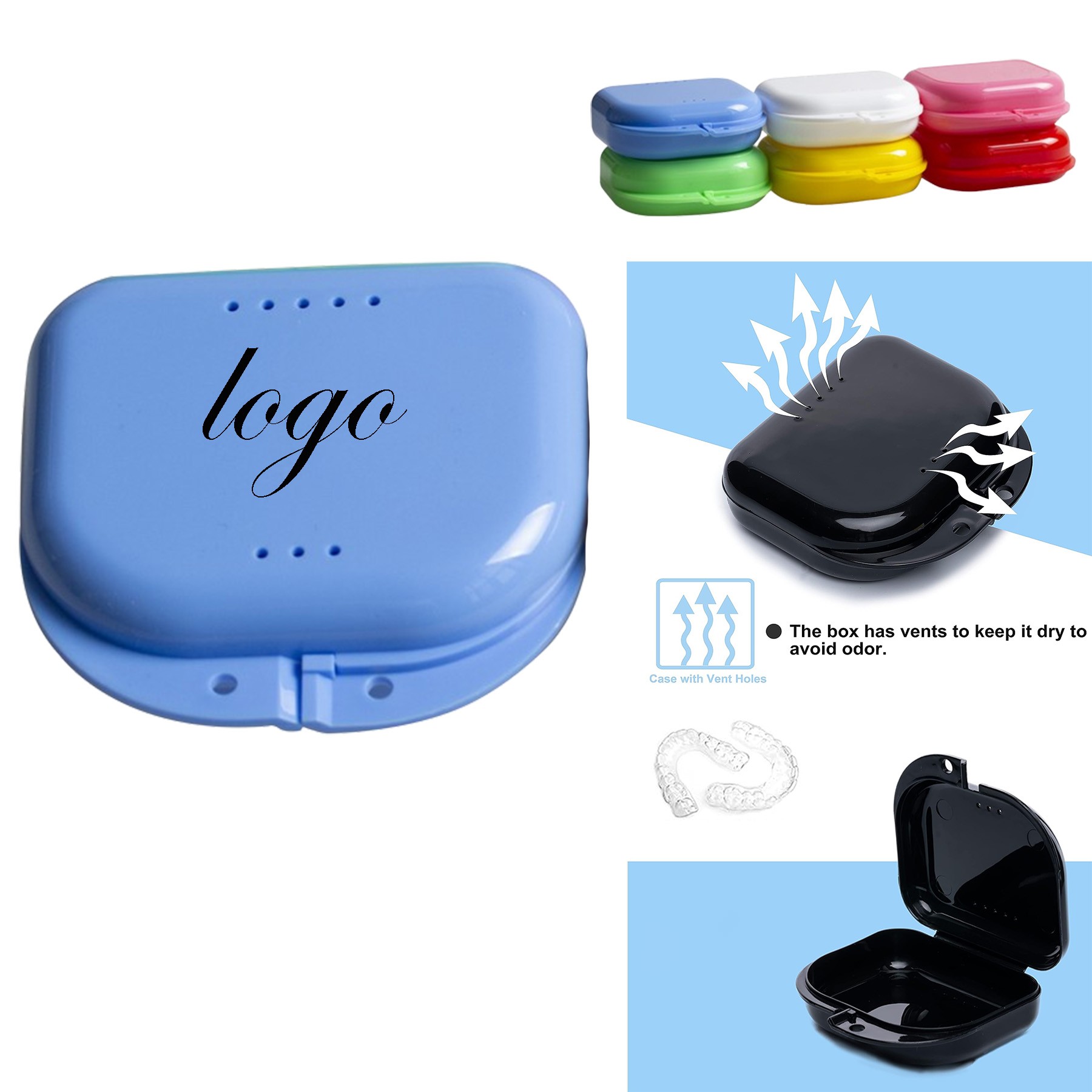 Tight Snap Lock Orthodontic Mouth Guard Case