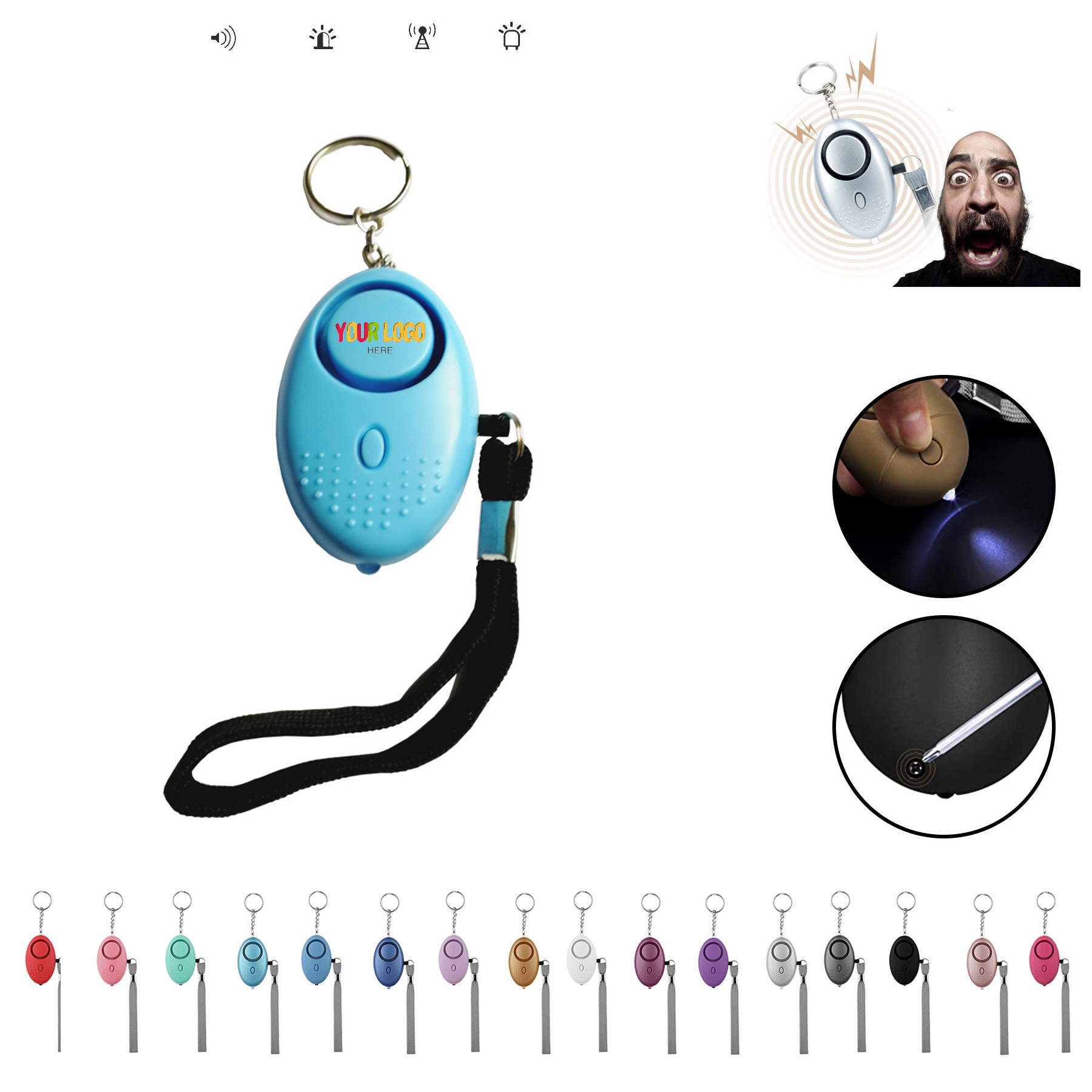 3 In 1 Emergency Self Defense Safety Alarm 1
