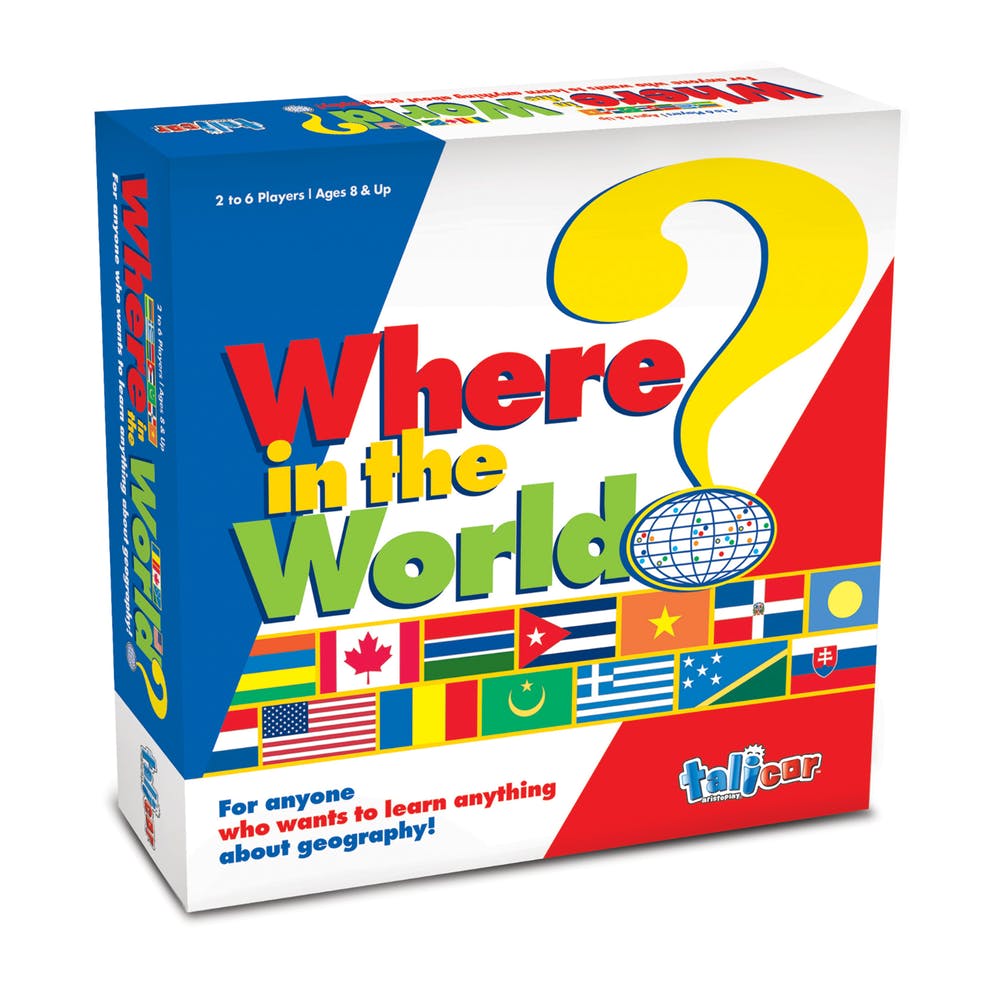 Where in the World Geography Games - Ages 8+ 2-6 Players 1