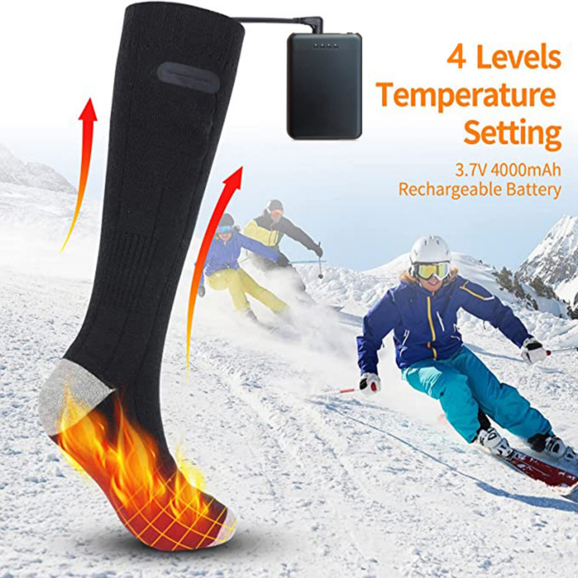 Rechargeable Battery Heating Socks 4