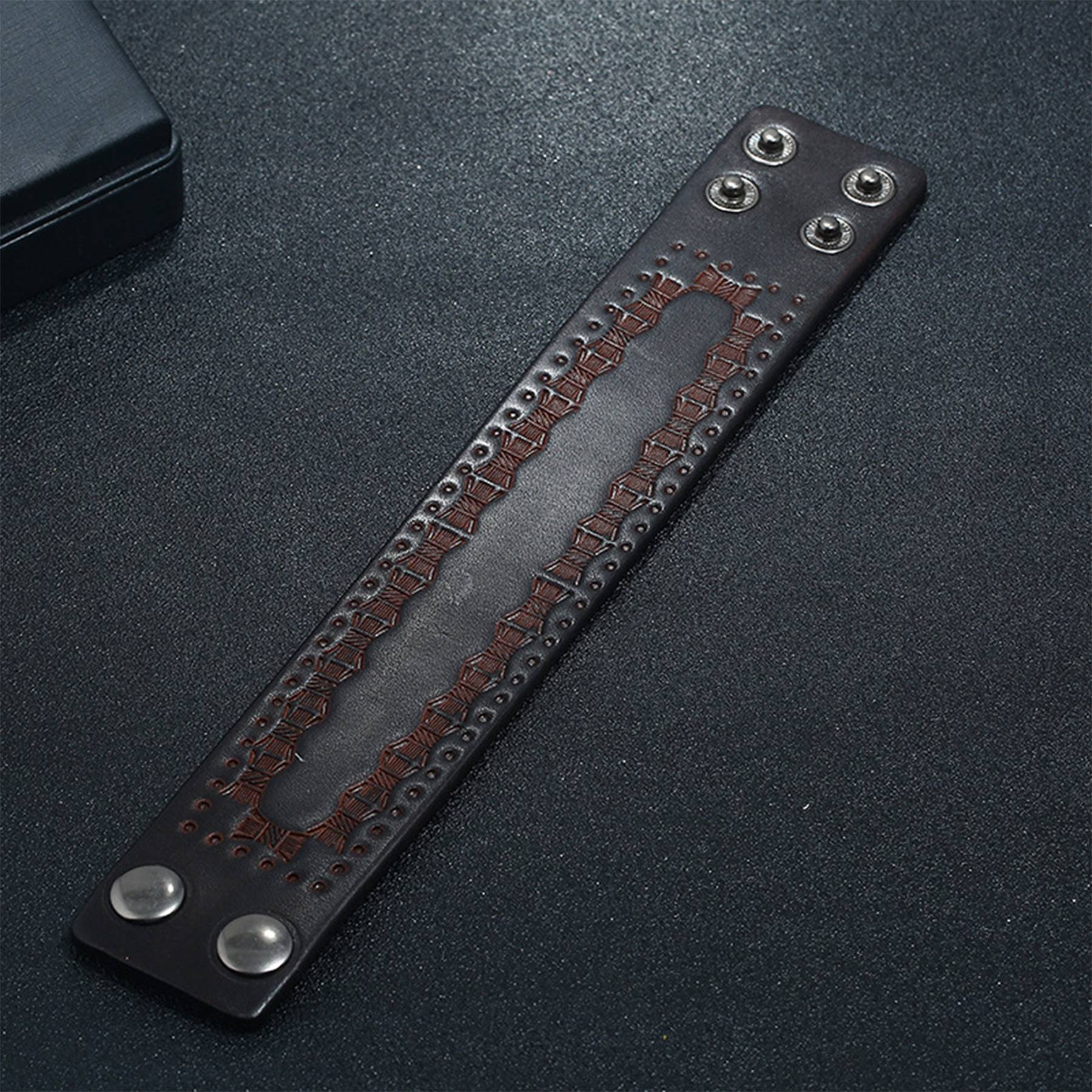 Genuine Leather Punk vintage cowhide bracelet 2