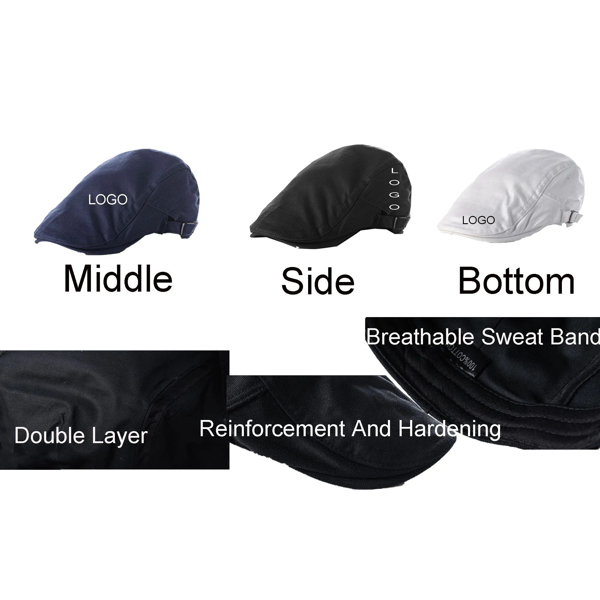 Spot Newsboy Golf Cotton Beret 2