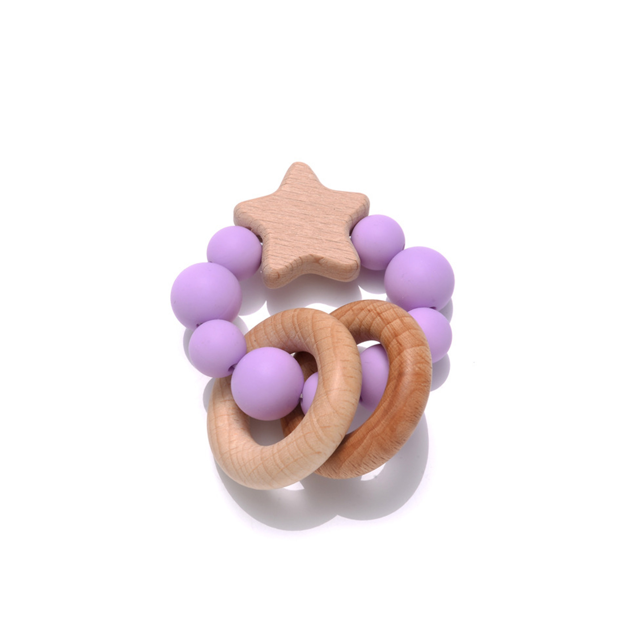 Custom Logo Beechwood Baby Teether 7