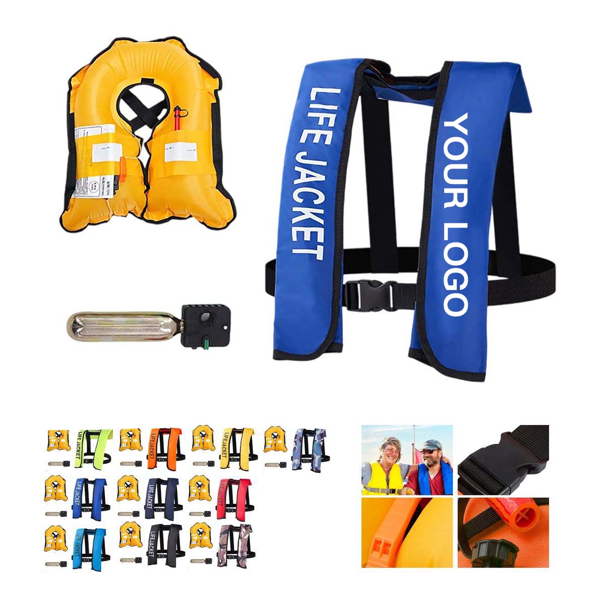 Reusable Inflatable Life Jacket for Water Protection 2