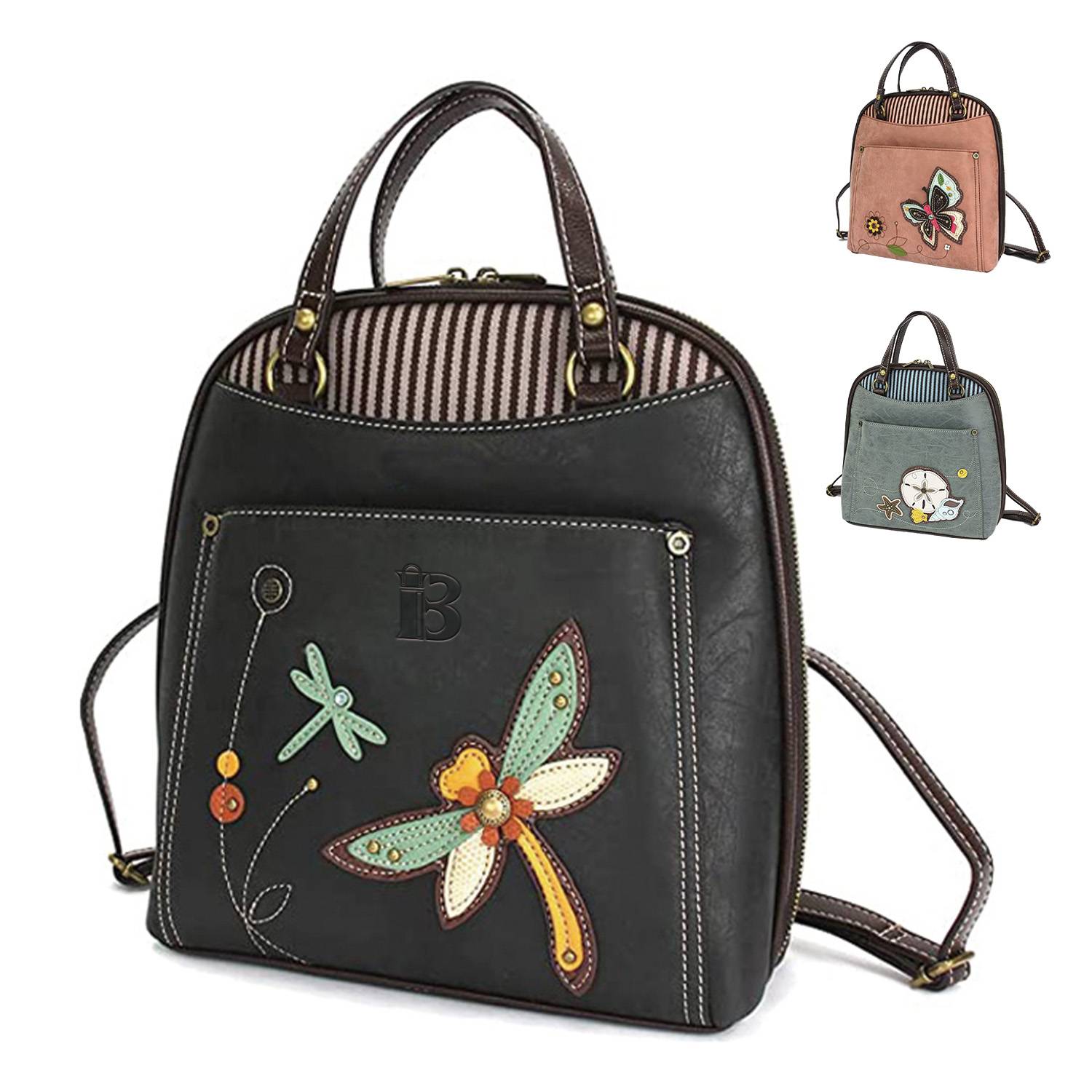 PU Leather Convertible Backpack 9