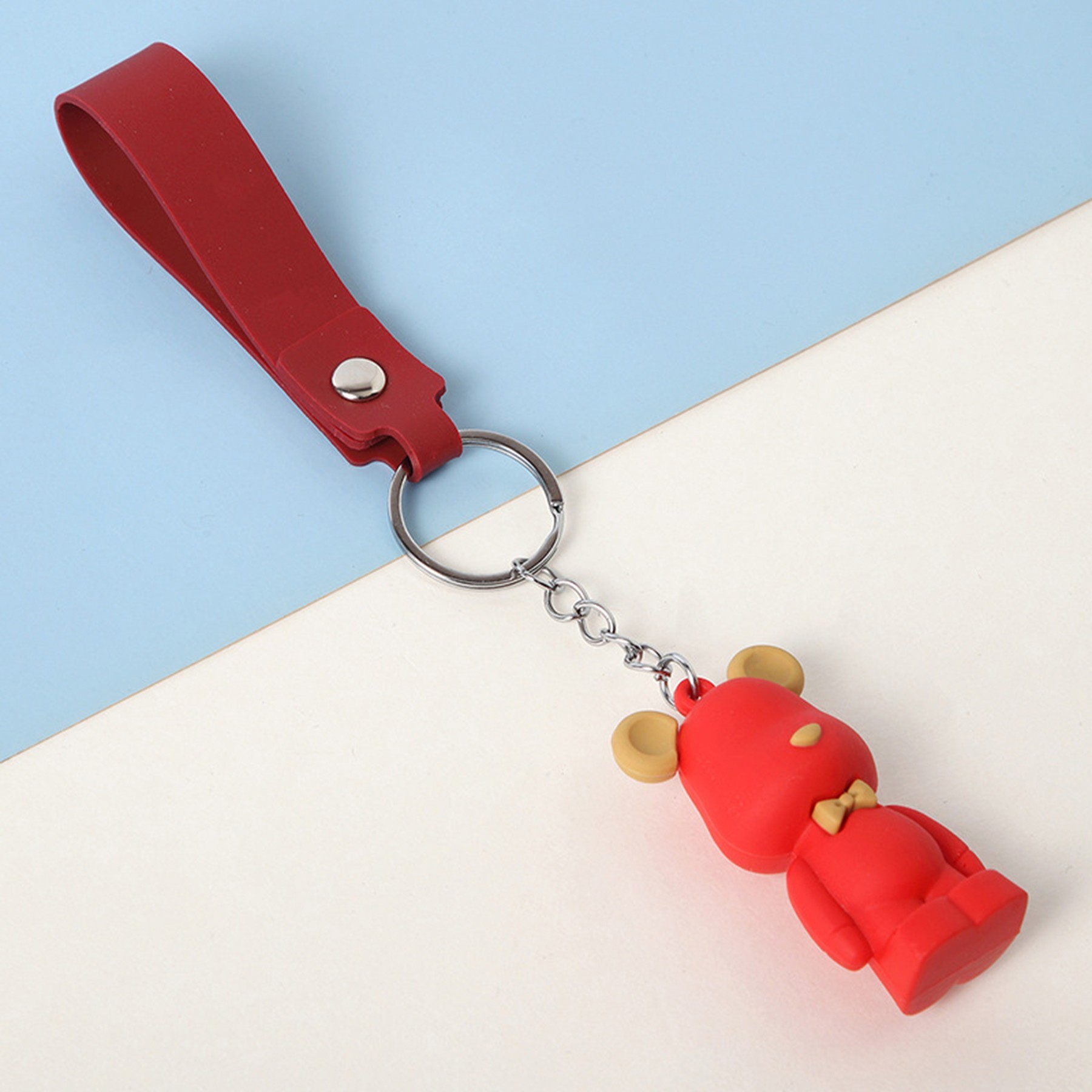 Mouse PU Leather Keychain Ring For Organized Keys 4