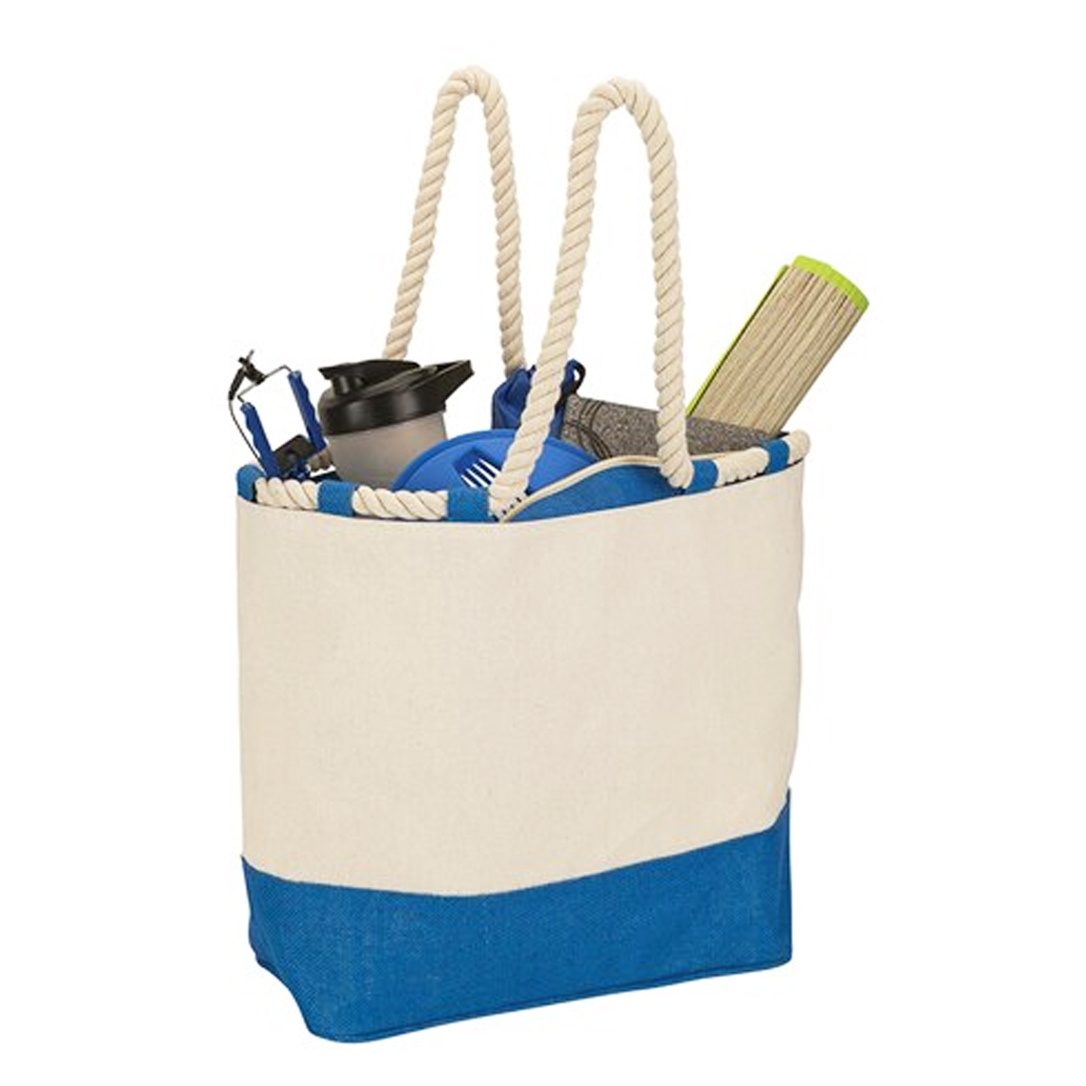 20L Durable Canvas Beach Tote Bag with Rope Handles 5