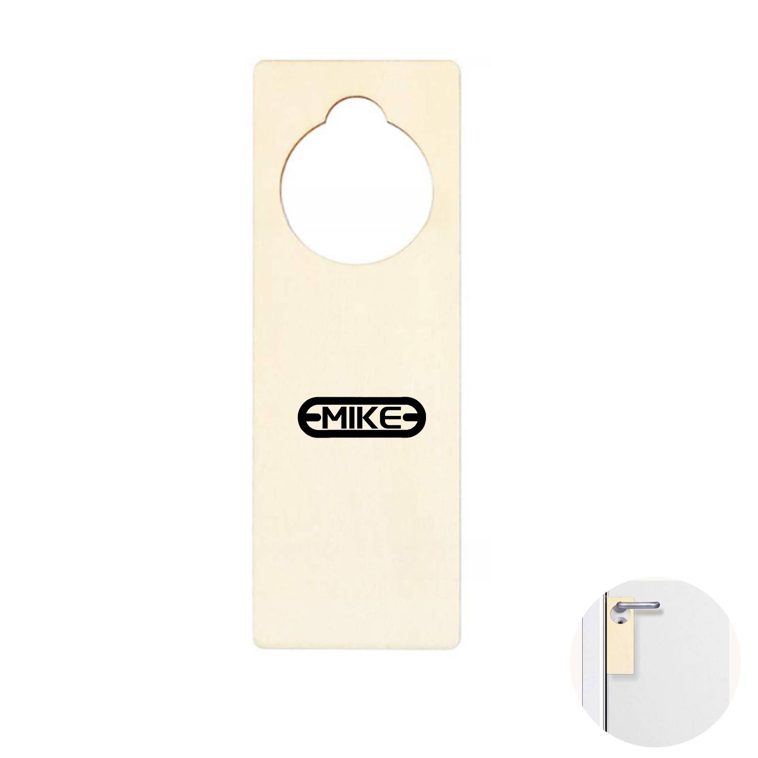 Wooden Double Sided Custom Door Hanger Tag 1