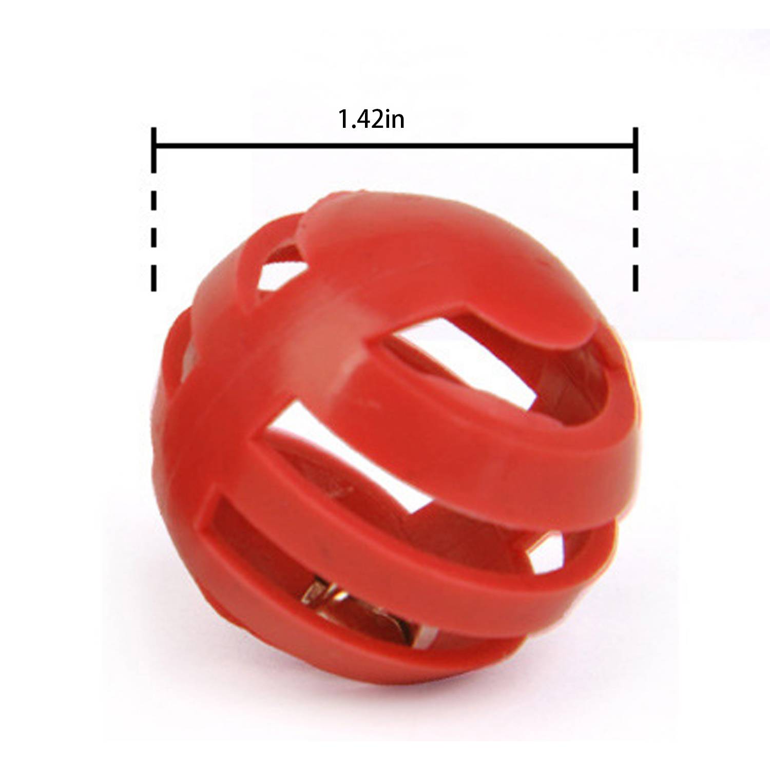 Pet Toy Round Hollow Plastic Bell Cat Teasing Ball 6