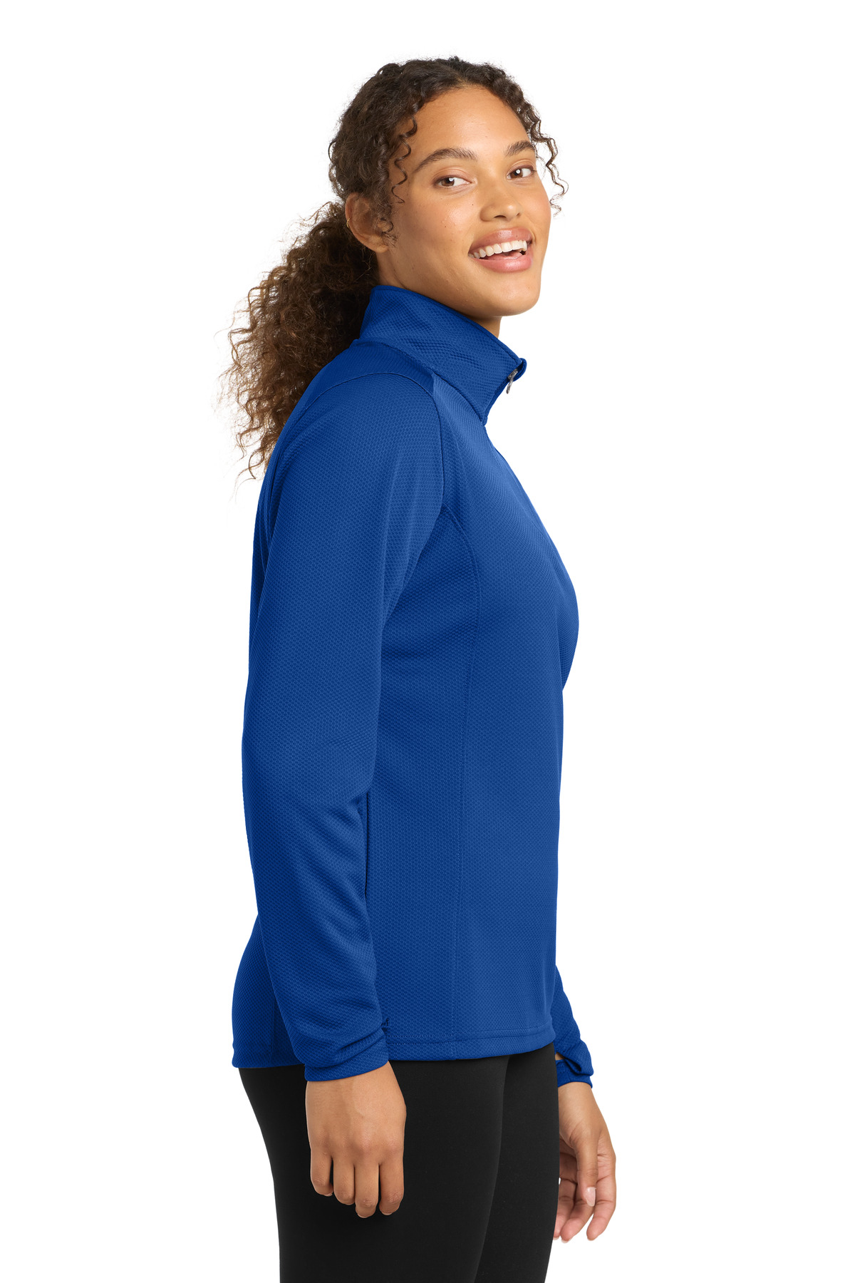 Sport-Tek Women's Sport-Wick Textured 1/4-Zip Pullover. LST860 49