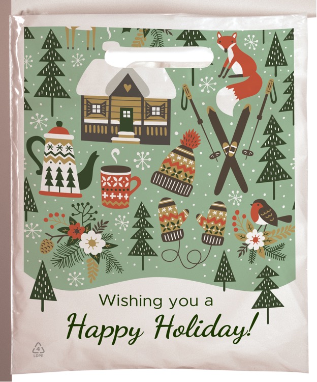 Christmas Scatter Design 4 Plastic Bag (7.5" x 9") 2