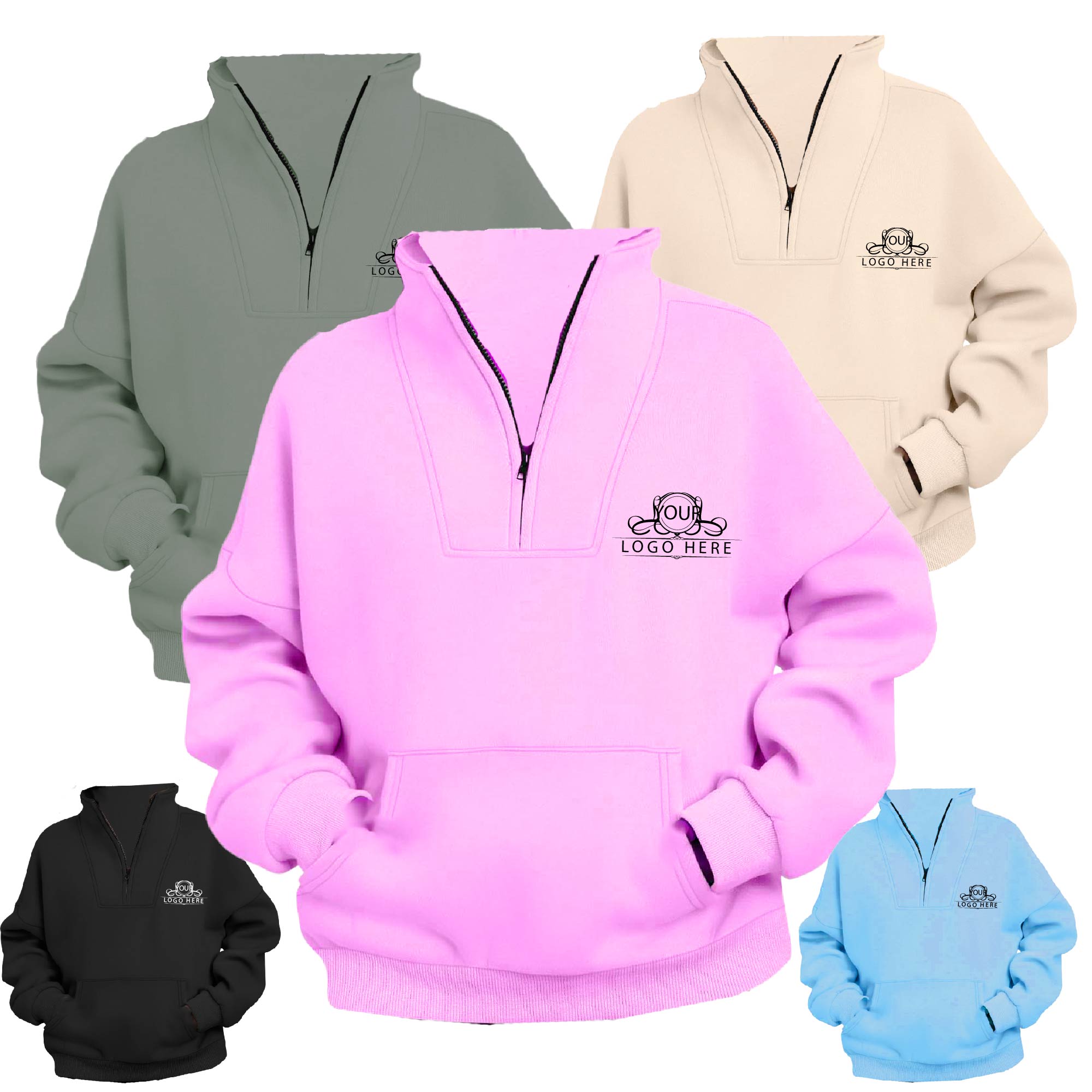 Freestyle Half-Zip Pullover, custom hoodie or sweatshirt with logo imprint 2
