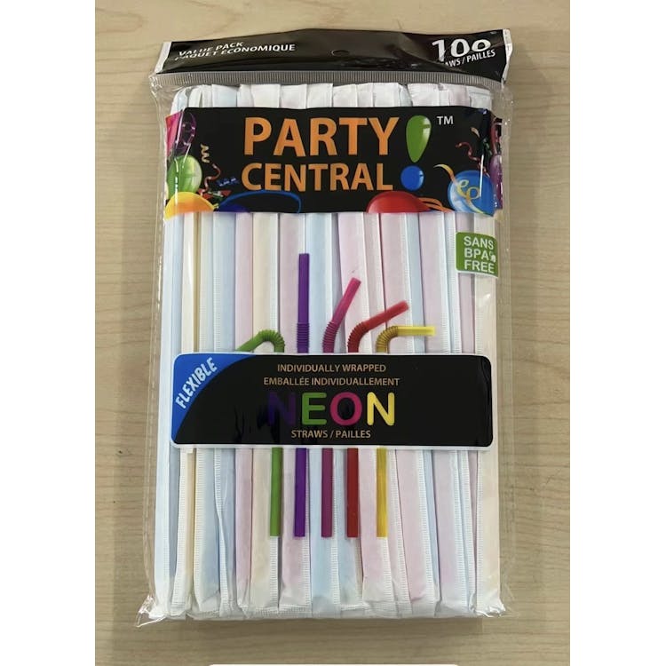 Individually Wrapped Straws Pack of 100 2