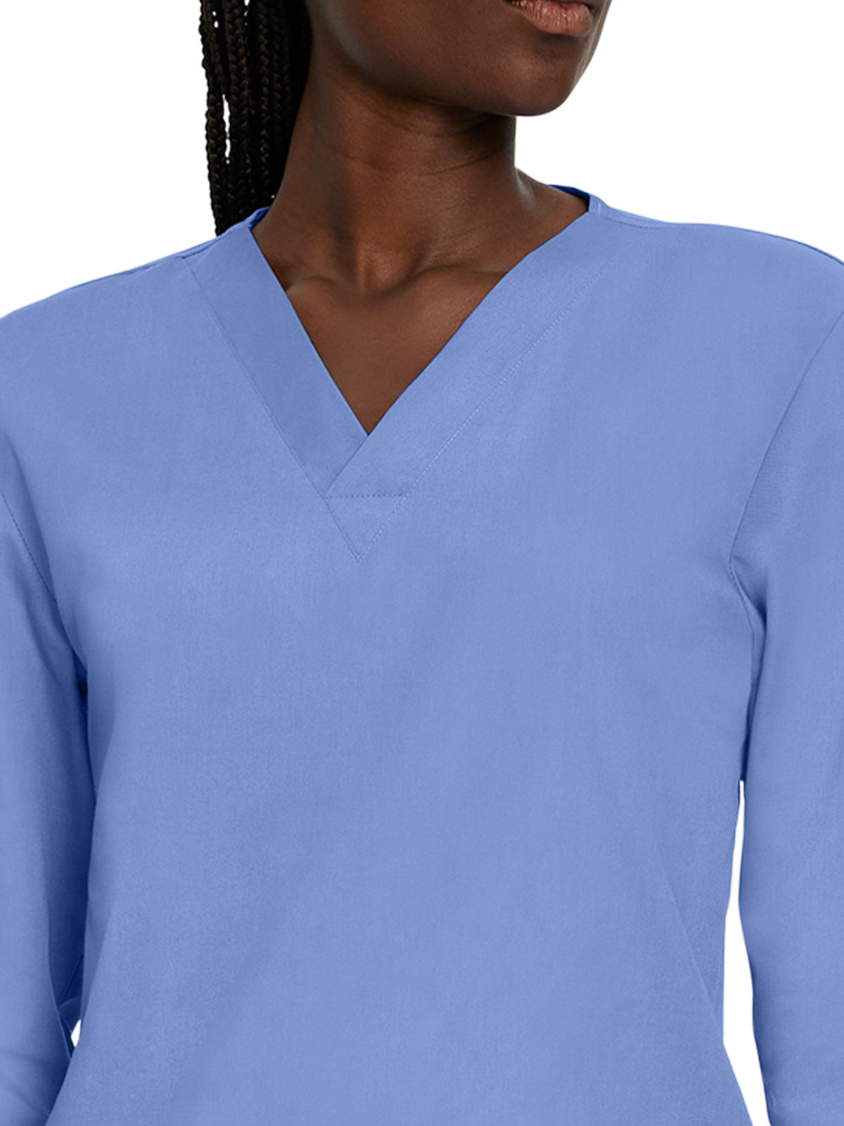 Landau - ScrubZone - Unisex No-Pocket Crossover V-Neck Long-Sleeve Top 4