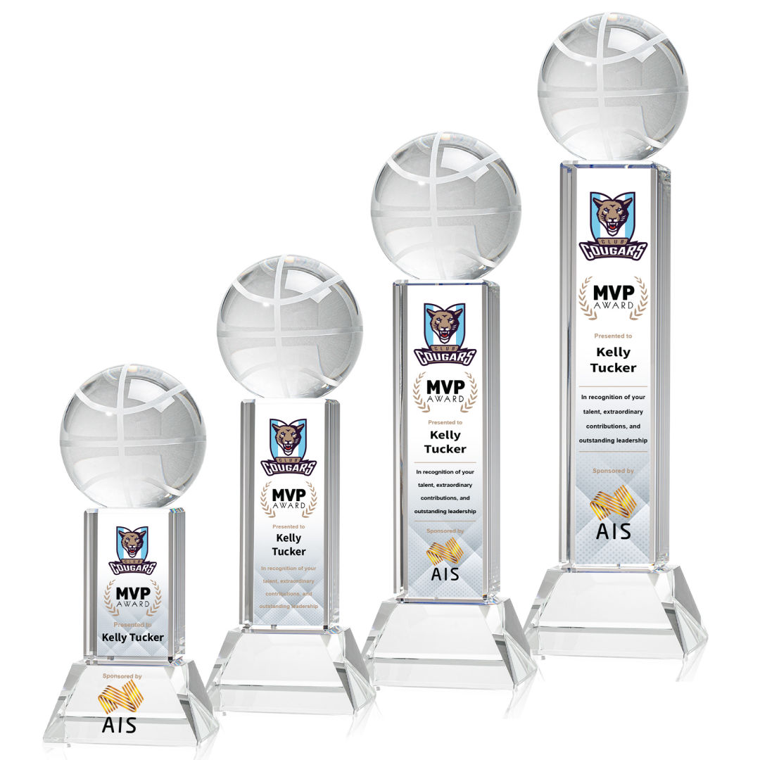 Basketball VividPrint™ Award on Stowe - Clear 6