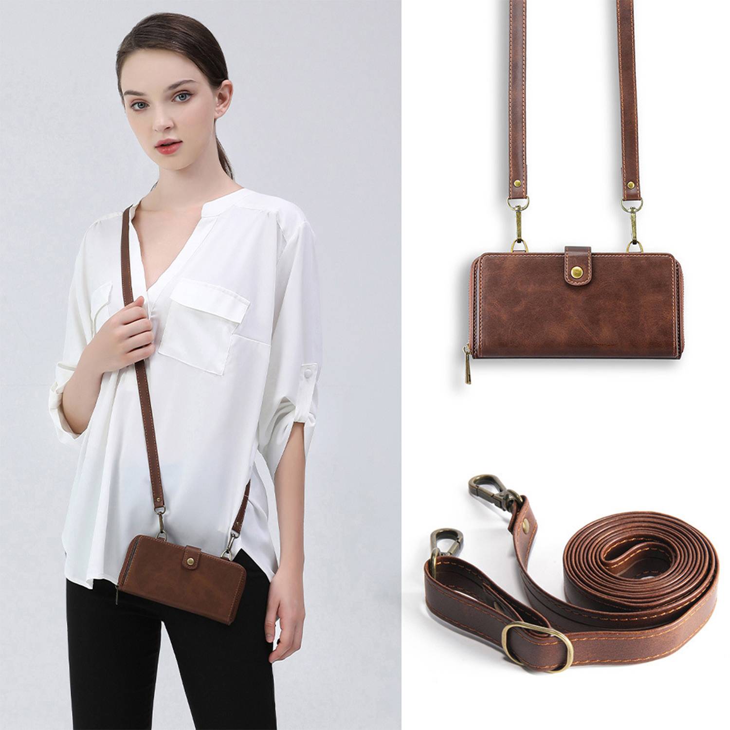 Faux Leather Multifunctional Phone Bag 10