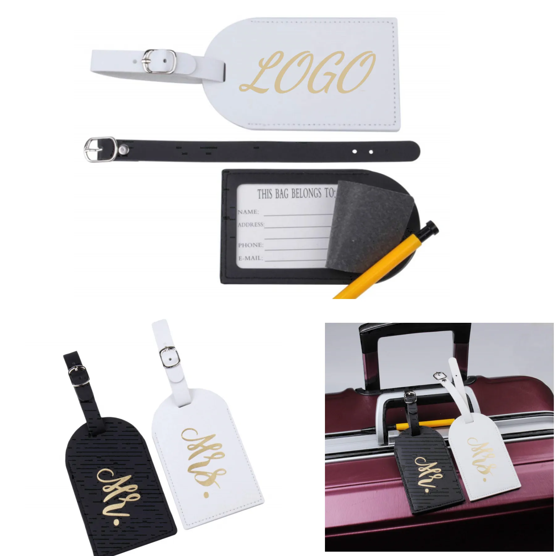 PU Leather Luggage Tag 1