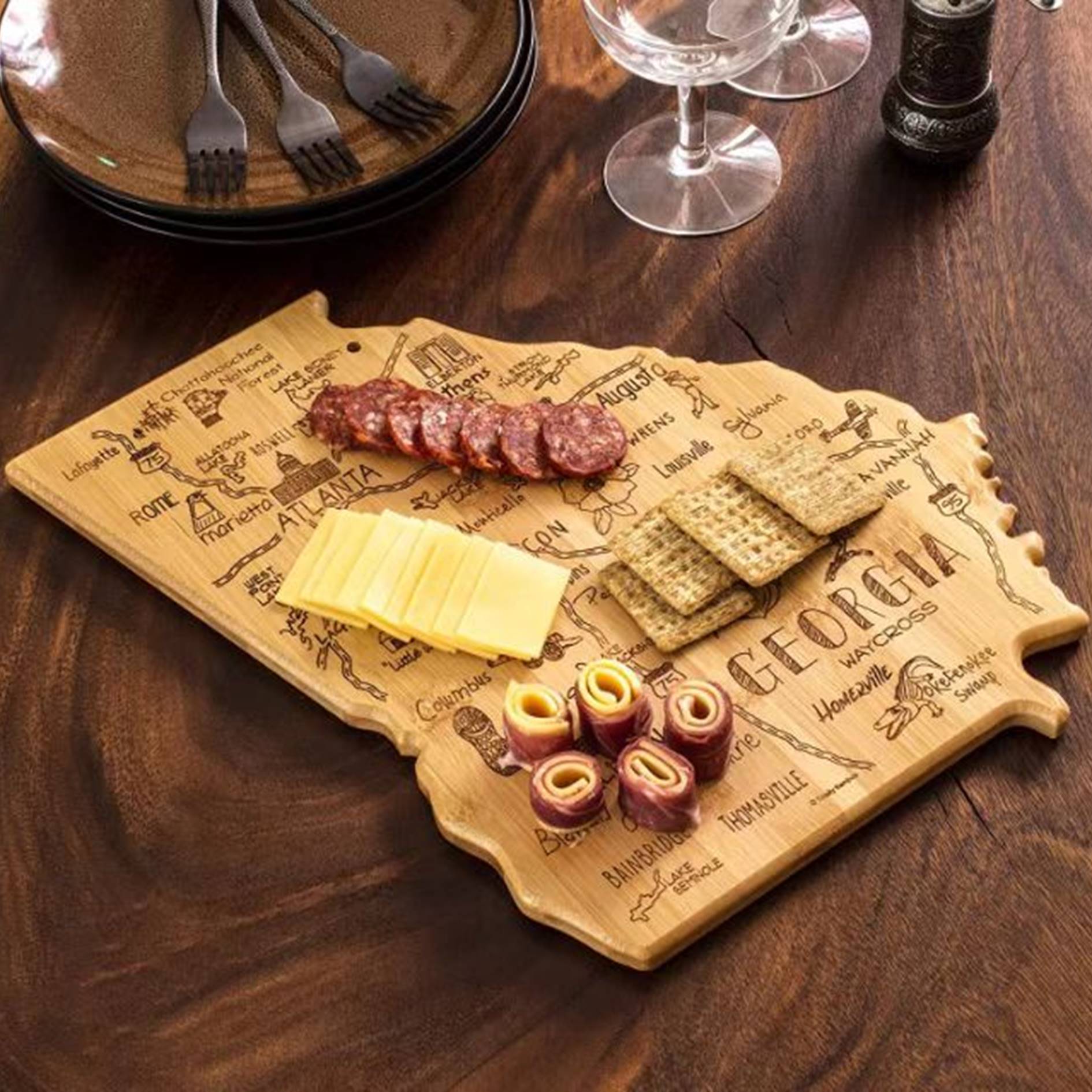 Georgia State Shaped Serving Cutting Board 3