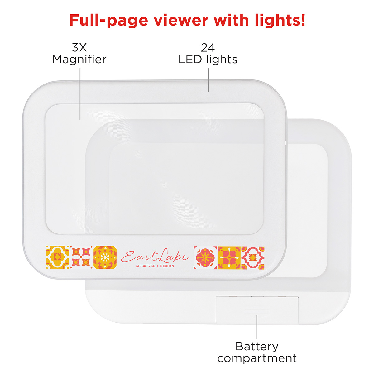 Best Buddy Tools ® 3X Full-Page LED Lighted Magnifier 6