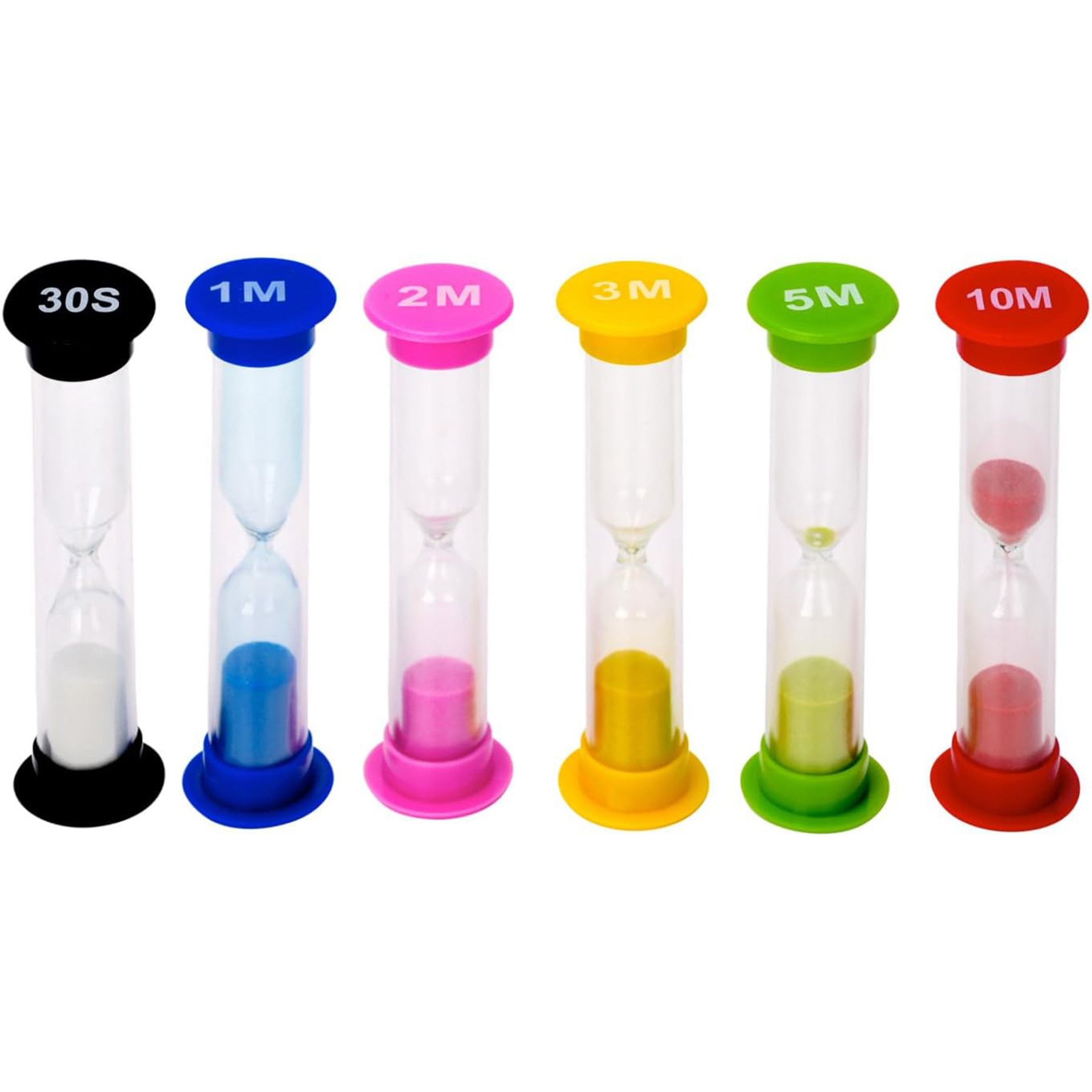6 Pack of Plastic Sand Timer Sandglass Hourglass Sand Clock 2