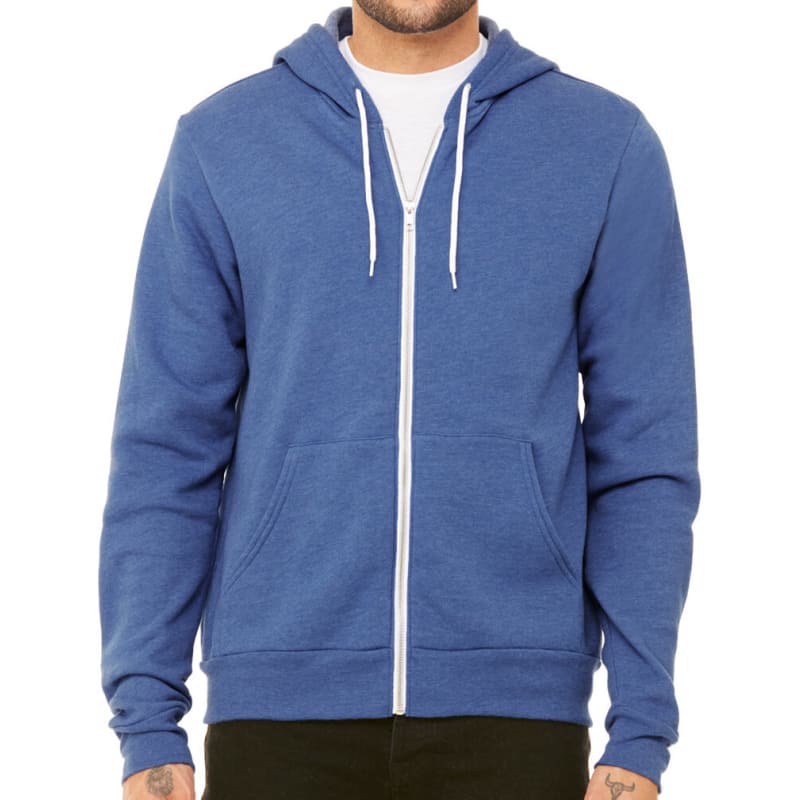 Bella Unisex Poly-Cotton Fleece Full-Zip Hoodie 120