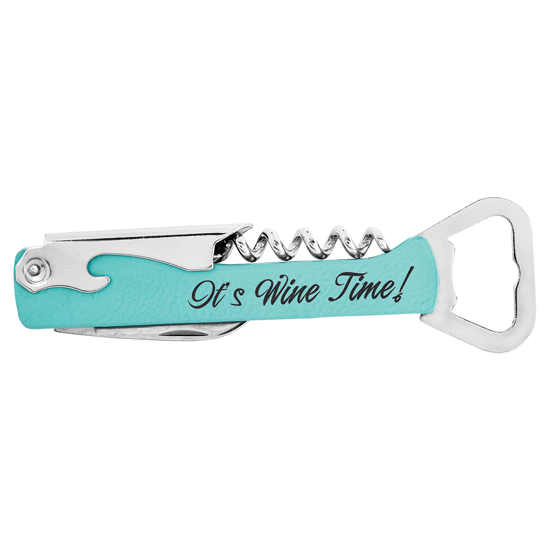 Laser Engraved Leatherette Wine Bottle Opener 18