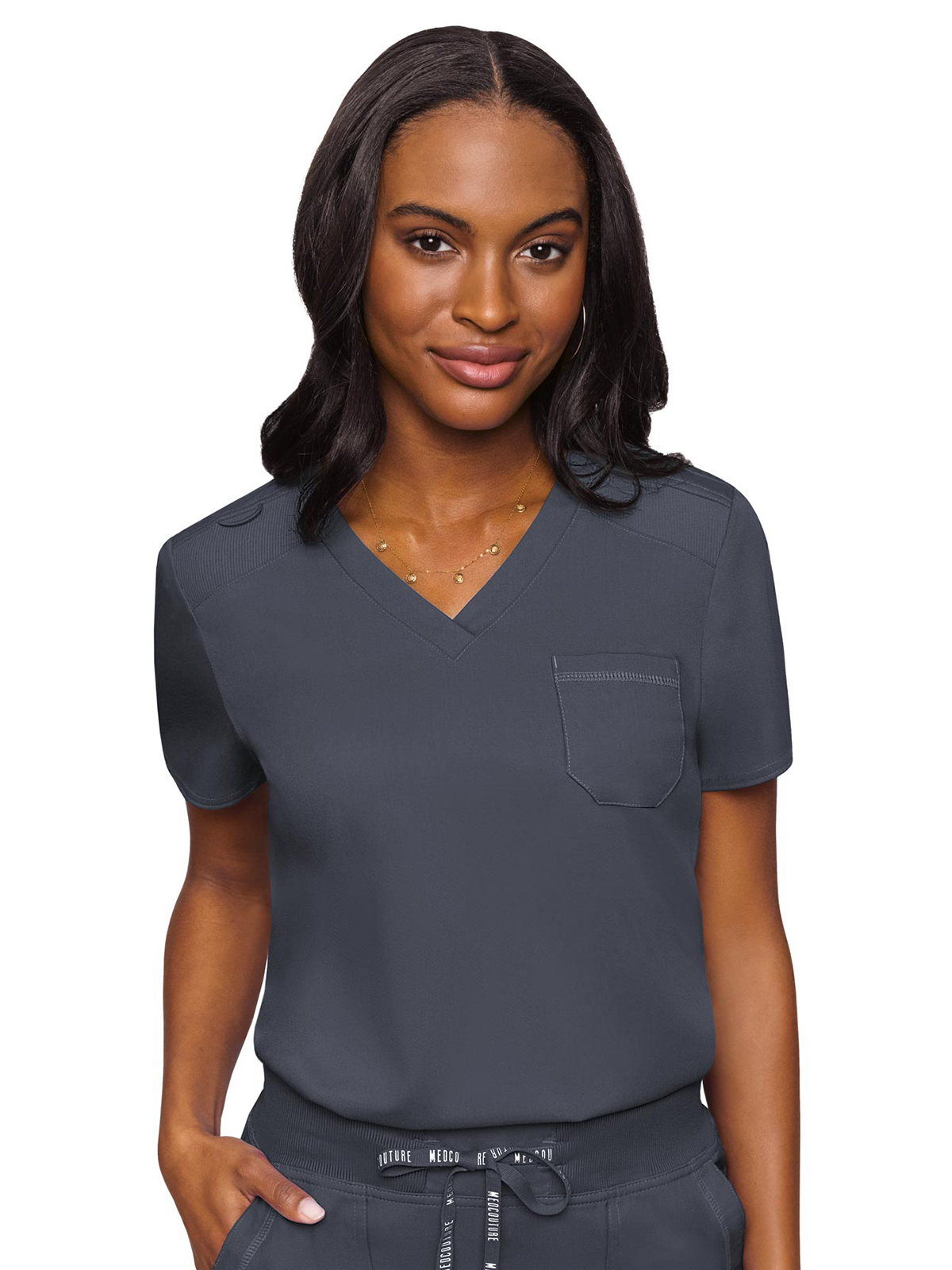 Med Couture - MC Touch - Women's 1-Pocket V-Neck Top 17