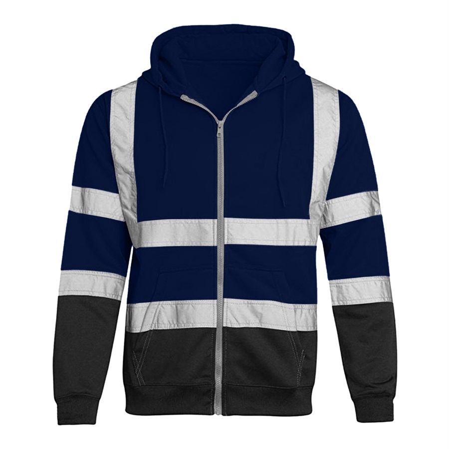 VISIPRO Reflective Colorblock Safety Full-Zip Hoodie - 280G 11