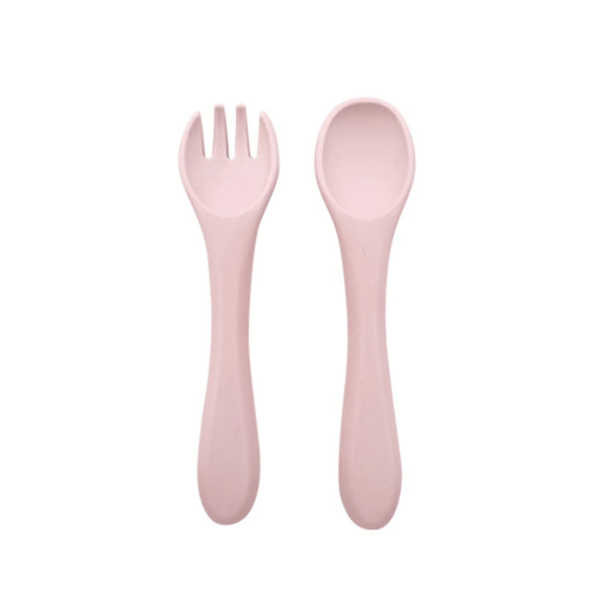 Food Grade Baby Feeding Silicone Soft Spoon And Fork 1