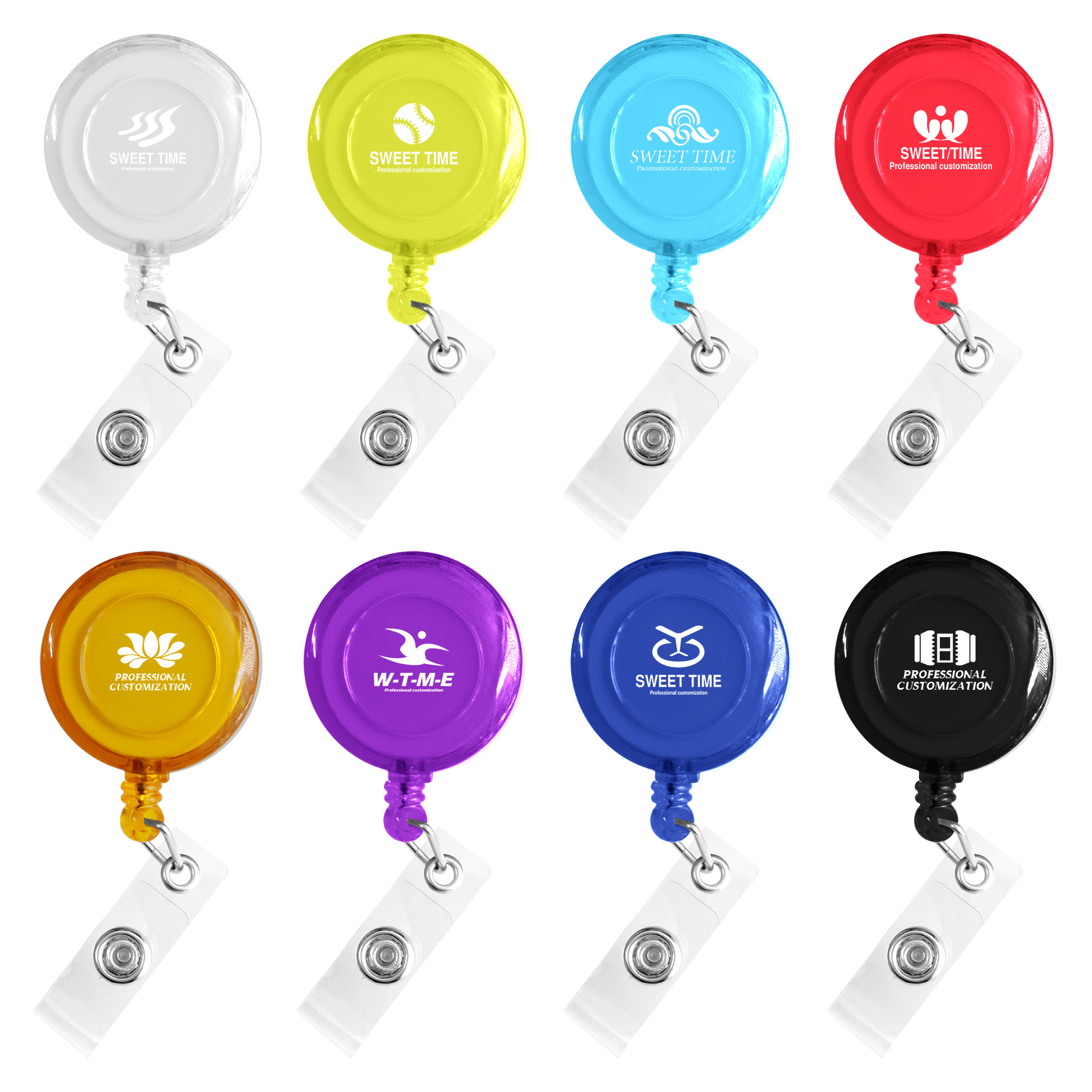 Round Retractable Badge Holder Reels 2