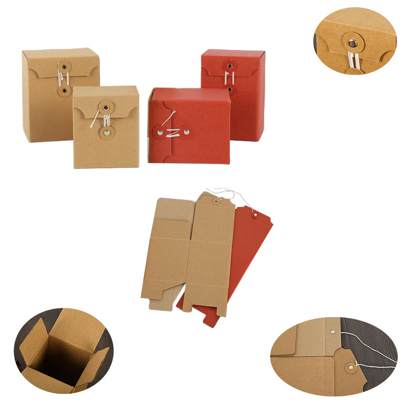 Foldable Square Kraft Paper Gift Boxes 2