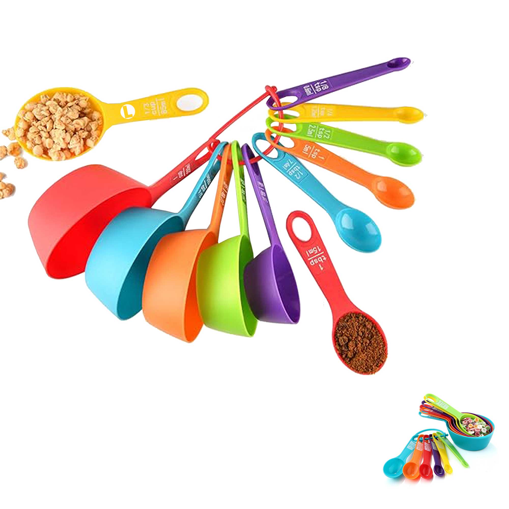 Little Cook Colorful Measuring Cups and Spoons Set 2
