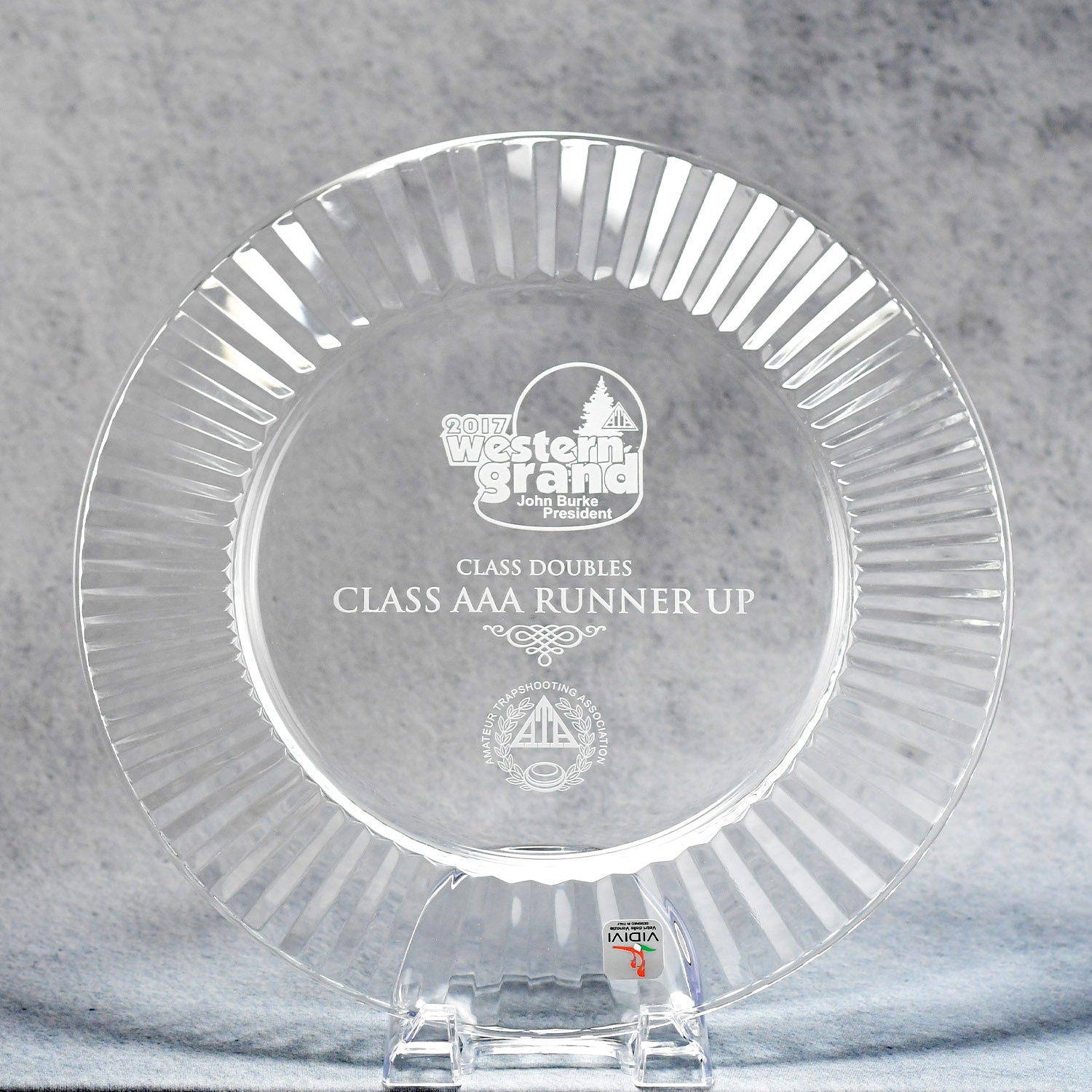 Clear Glass Tray With Fluted Rim 4