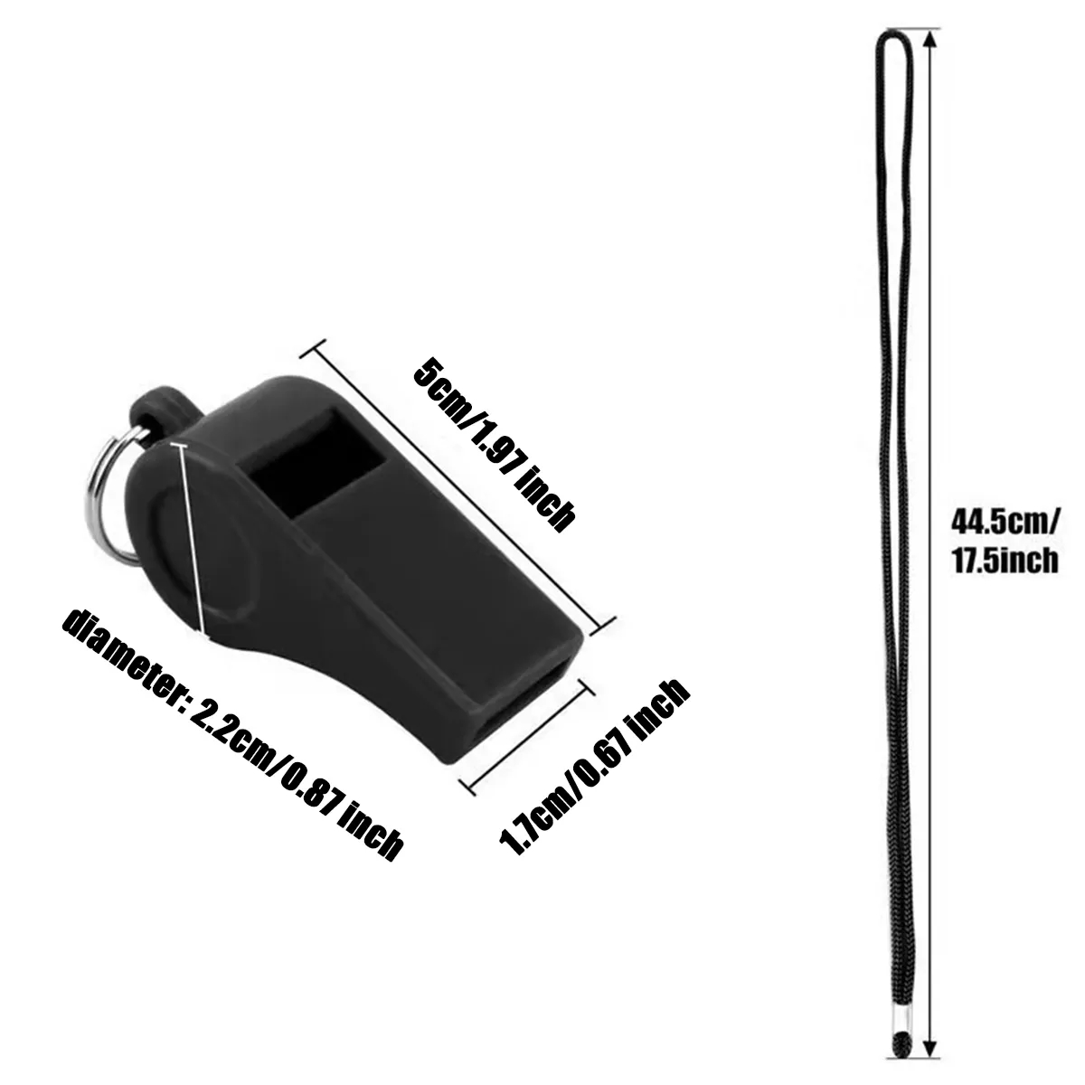 Plastic Sports Whistles with Lanyard 3