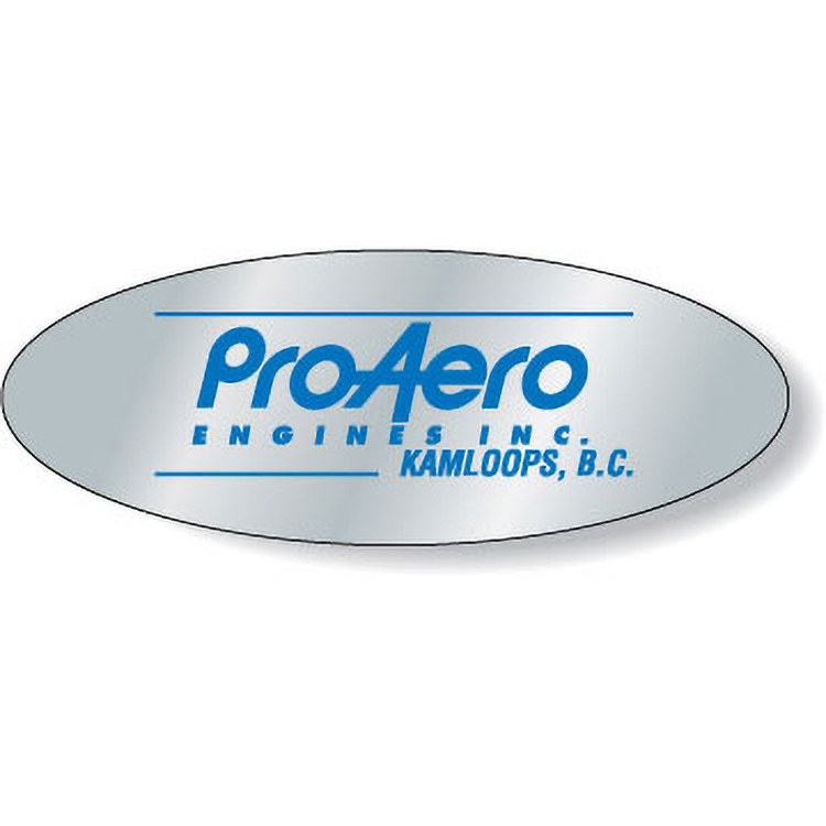 Bright Silver Foil Paper Roll Label Stock Oval (1.5"x4")