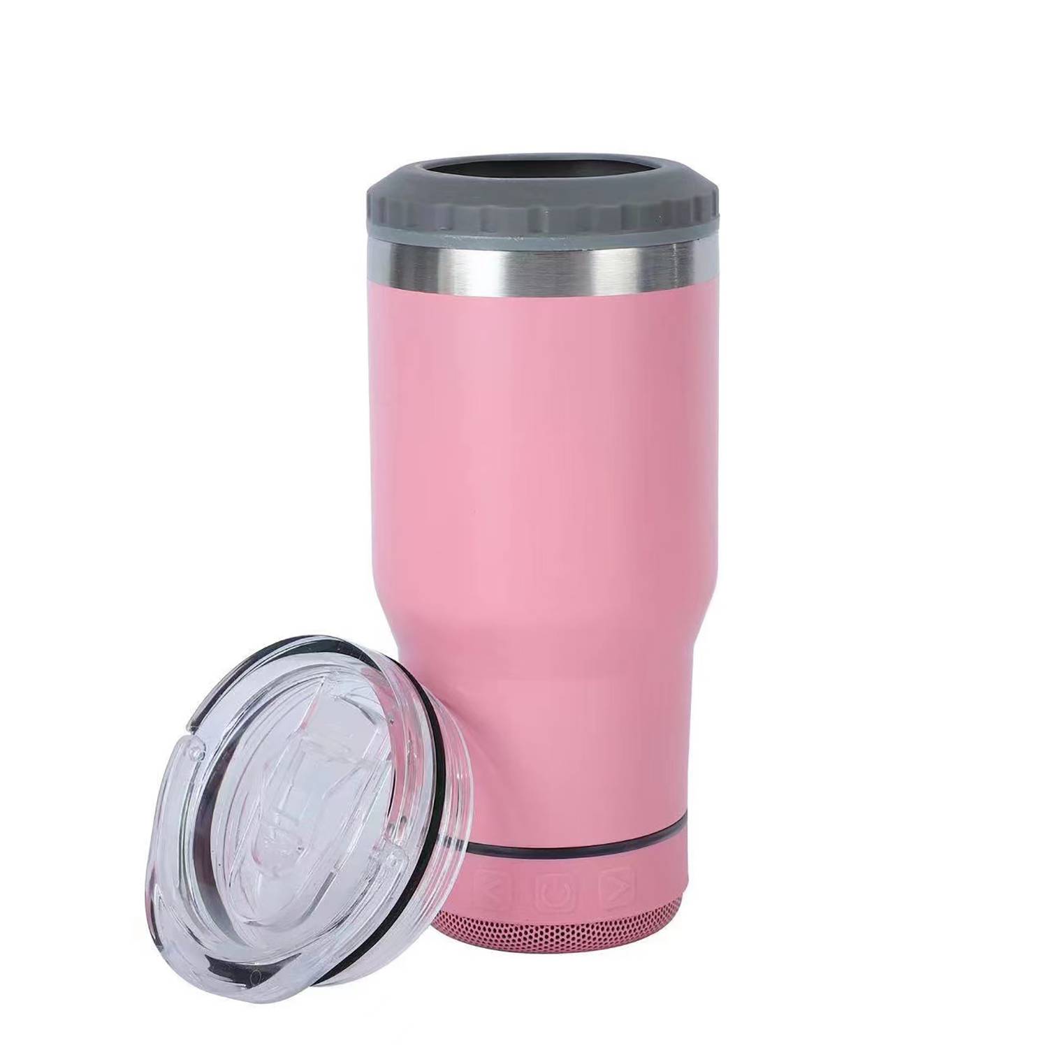 14oz Smart Stainless Steel Travel Mug with Bluetooth Speaker 8