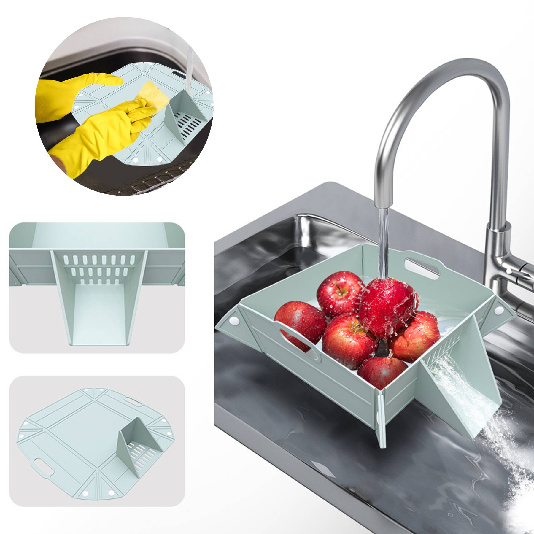 Silicone Collapsible filter fruit basket 4