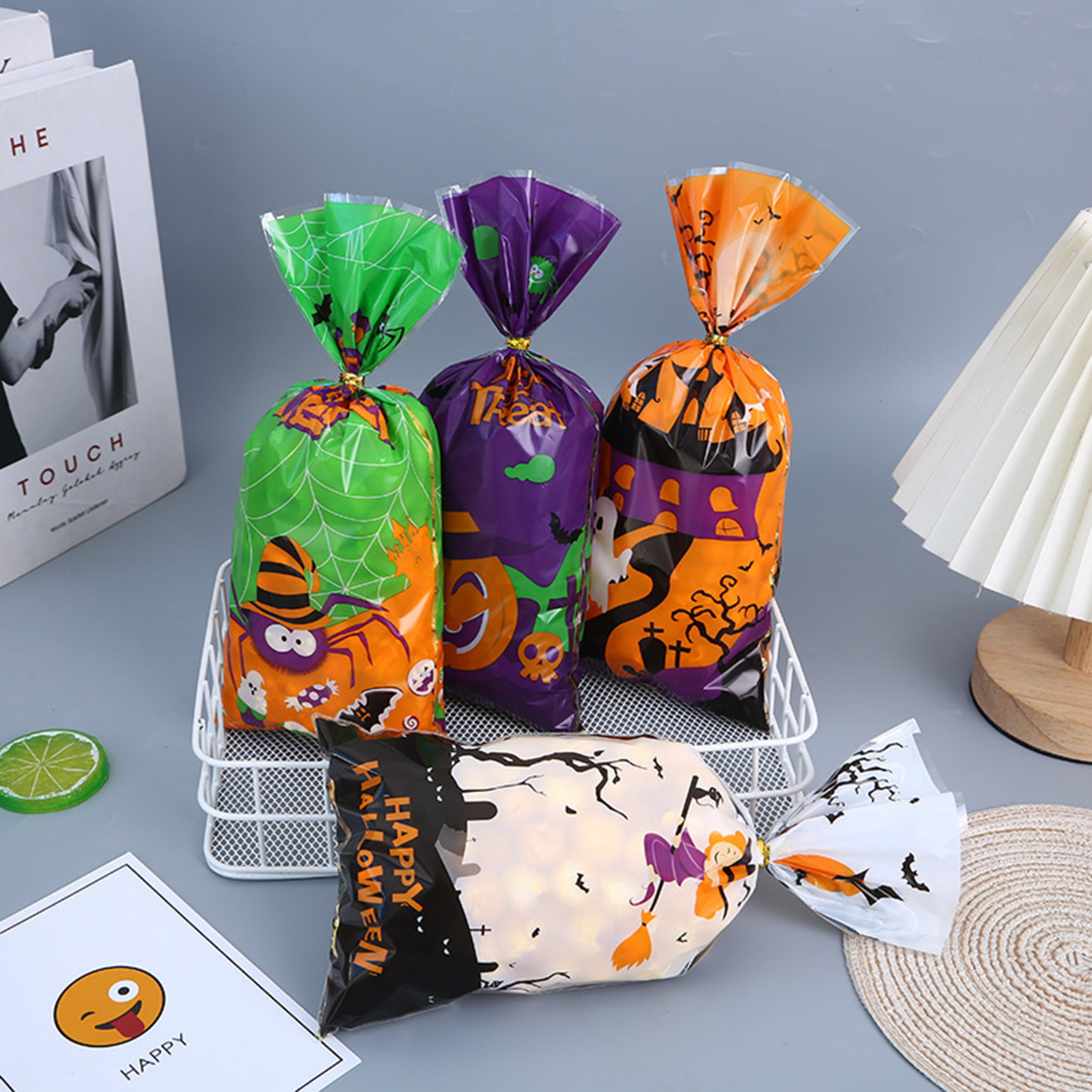 Custom Party Favor Halloween Plastic Candy Bag 4