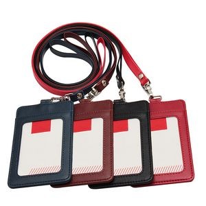 PU Lanyard 5 Pockets Folded PU Leather Card Holder 3